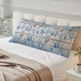 thumbnail image 4 of Blue Coastal Body Pillow Cover 20 x 54 Inch Decorative Pillow Cover Beach Ocean Nautical Seashells Starfish Coral Lumbar Pillowcase Seasonal Rectangle Cushion Case for Couch Sofa Bed Living Room, 4 of 9