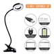 thumbnail image 2 of Lámpara de lectura LED, 9 configuraciones diferentes para protección ocular, lámpara de lectura recargable por USB, lámpara de escritorio con abrazadera controlada por tacto [Negro], 2 of 5