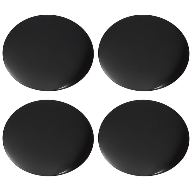 Unique Bargains 4pcs 70mm Black Car Auto Universal Wheel Center Hub Caps Emblem Badge Decal Sticker