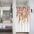 thumbnail image 3 of Autumn Eucalyptus Shower Curtain Fallen Maples Harvest Leaves Happy Thanksgiving Shower Curtains Set Courtyard Bathtubs Bath Waterproof Fabric Polyester with Hooks 36x72 Inches, 3 of 6