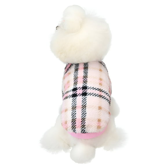 TELOLY Dog Sweater,Warm and Soft Puppy Clothes,Winter Ready Dog Coats for Medium Dogs,Pink,XL