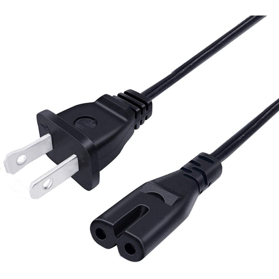 2 Prong Power Cord Replacement for Xbox One 1 S Power Cord 8ft IEC C7 AC Power Cord Cable