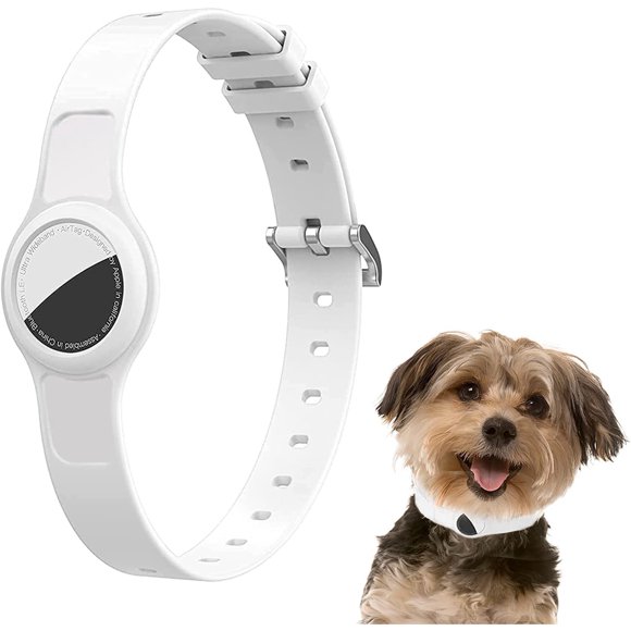 Dog Collar with AirTag Cat, Airtag Silicone Collar for Tracking Dog and Cat, Silicone Pet Airtag Collar Cat for Apple Airtag, Length Adjustable 8.2"- 15.5'', CollarCats Airtag