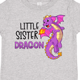 thumbnail image 4 of Inktastic Little Sister Cute Purple Dragon Girls Toddler T-Shirt, 4 of 5
