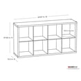 thumbnail image 1 of ClosetMaid 4584 Decorative Open Back 8-Cube Storage Organizer, Bleached Walnut, 1 of 4