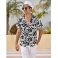 thumbnail image 6 of HAOMEILI Men's Hawaiian Shirt Short Sleeve Floral Button Down Shirts Tropical Holiday Beach Shirts, 6 of 8