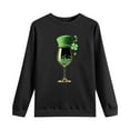 thumbnail image 6 of FDGIU ‌‌‌‌Women's Saint Patrick's Day Sweatshirt - Long Sleeve Green Shamrock Print Crew Neck Pullover, 6 of 6