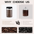 thumbnail image 6 of Sekonow Vacuum Coffee Canister for Coffee Bean Storage, 1.2L/40.6oz Airtight Coffee Storage Container, Glass Manual Vacuum Seal Coffee Container with Scoop, 6 of 7