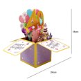 thumbnail image 2 of CSChome Blessing Card Beautiful Eye-catching 3D Design Hollow Glitter Gift Giving Three-dimensional Box Birthday Card Home Supply Greeting Card, 2 of 6
