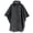 Black, variant on One Size Fits Most Polka Dot Rain Poncho with Zipper Pouch (Women)