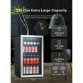 thumbnail image 5 of FOHERE 126 Can Beverage Refrigerator Cooler, 3.2 Cu.ft Mini Fridge, Wine Chiller for Bar/Office/Home, New, Reversible Door, 17.5 x 18.9 x 31.5 inches, 5 of 11
