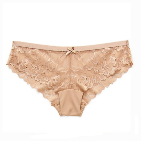Ambrielle Tulip Lace Cheeky Panty - Pecan Praline - Ladies Small