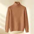 thumbnail image 5 of biudgviw Turtleneck Tops for Women Classic Fit Long Sleeve Sweaters Comfortable Loose Fit Knit Pullover Fall Winter Clothes(Orange,Medium), 5 of 5