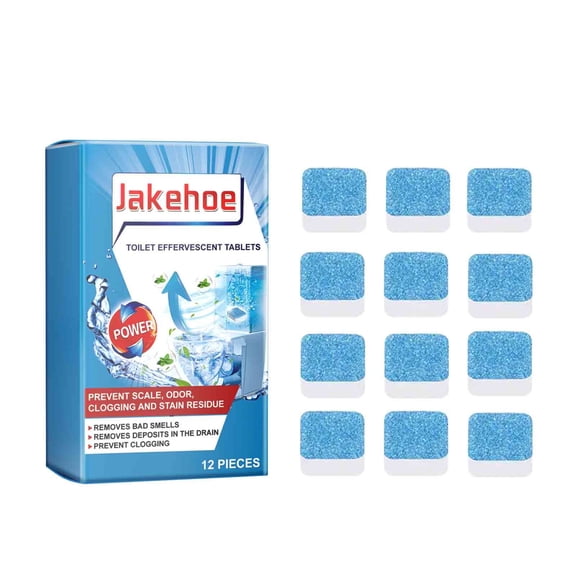 Toilet Bowl Cleaner Tablets 12pcs Foam Cleaning Block for Bathroom Descaling and Deodorizing Long-Last Freshness