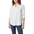 thumbnail image 1 of Camisa Gloria Vanderbilt Amanda con botones y mangas enrollables, 1 of 1