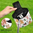 thumbnail image 4 of Haosy Gingerbread Men Holly Leaves Golf Mallet Putter Cover Strong Magnetic Leather Golf Club Headcover Closure, 4 of 7