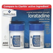 Member's mark 10mg loratadine antihistamine tablets, 400 ct