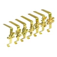 thumbnail image 1 of Juego de colgadores para calcetines de chimenea, soportes para calcetines navideños antideslizantes, soportes para repisas para decoración de fiestas Oro 7 piezas, 1 of 8