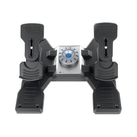 Logitech - Pro Flight Rudder Pedals Gaming Controller for PC - Black