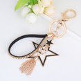 thumbnail image 3 of EeaseMX Llavero con colgante de borla de estrella de diamantes de imitación y cristales brillantes para bolso de coche (negro), 3 of 7