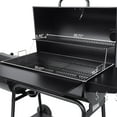 thumbnail image 5 of Royal Gourmet 36" Charcoal Barrel Grill with Offset Smoker, Adjustable Grates and Thermometer, 5 of 10