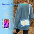 thumbnail image 4 of for iPad mini 6th Gen 8.3" 2021, Heavy Duty Shockproof Protective Case with PET Screen Protector, Stylus Holder, Stand and Hand/Shoulder Strap 3 Layer Multi-Functional Cover, Blue, 4 of 10