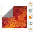 thumbnail image 2 of Uemuo Autumn Leaf Pattern Dish Drying Mat,16*18 inch Absorbent Dish Drainer Kitchen Counter,Large Size Dish Drying Pad for Countertops,Sinks,Draining Racks, 2 of 6