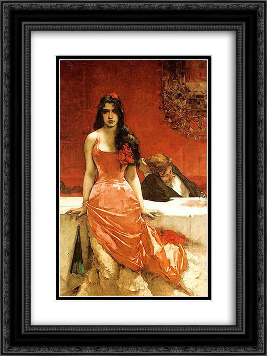 100 Cats and a Mouse 2x Matted 28x40 Large Black Ornate Framed Art