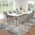 thumbnail image 3 of BERTHMEER 6'x9' Abstract Area Rugs for Living Room Bedroom Dining Room Farmhouse Modern Contemporary Rugs Machine Washable non-slip, Navy Brown, 3 of 4