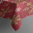 thumbnail image 2 of Rectangle Table Cover Red Christmas Winter Snowfalke Table Cloth,Decor Foldable Table Covers for Picnic Gathering Halloween Fall Thanksgiving Christmas, 2 of 5
