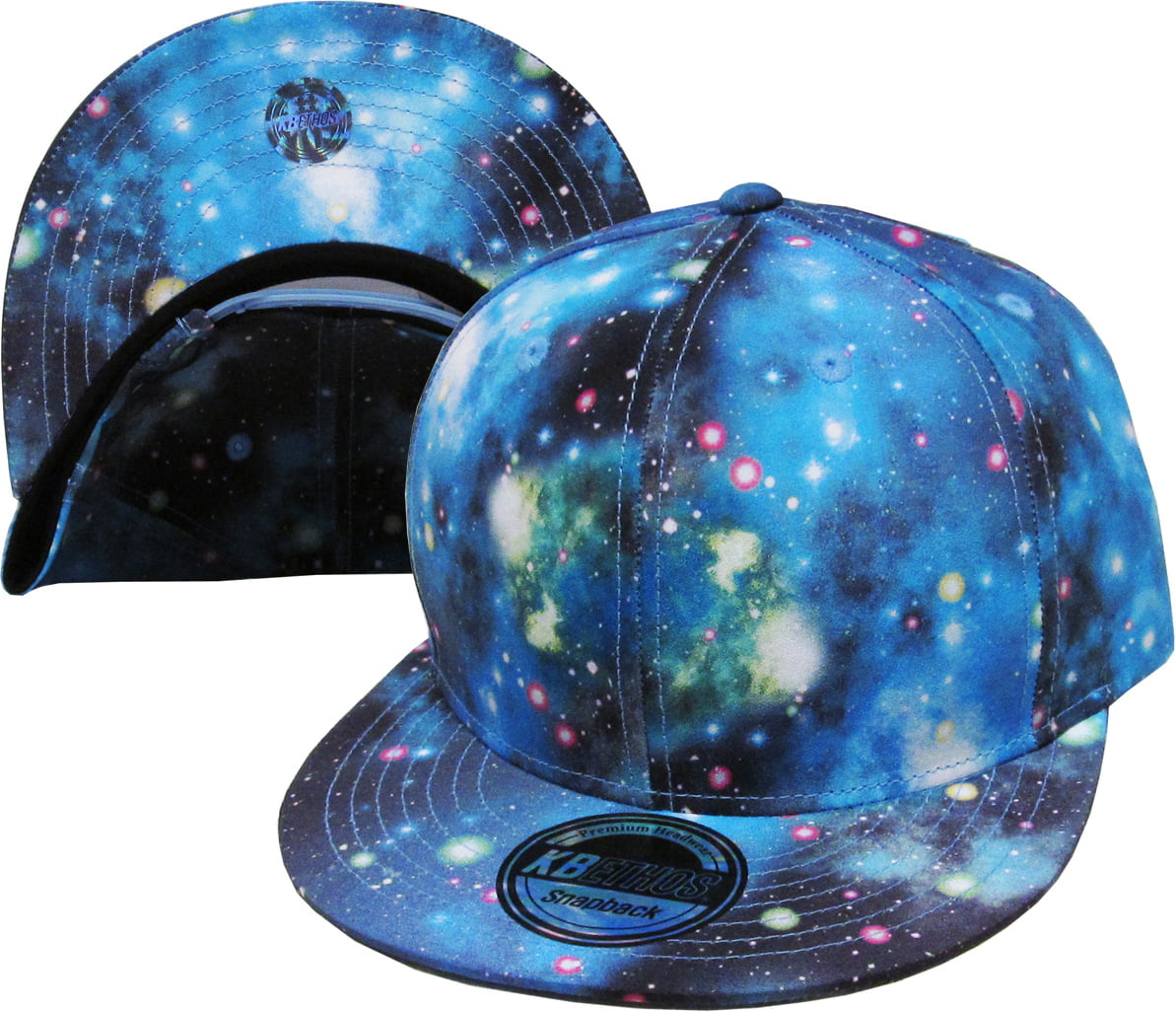 Colorful Galaxy Classic Snapback Hat Flat Ball Cap Adjustable 