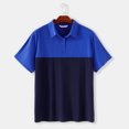 thumbnail image 2 of PatPat Family Matching Blue Lace Halter Sleeveless Dresses and Colorblock Short-sleeve Polo Shirts Sets, Blue, Dad M, 2 of 7