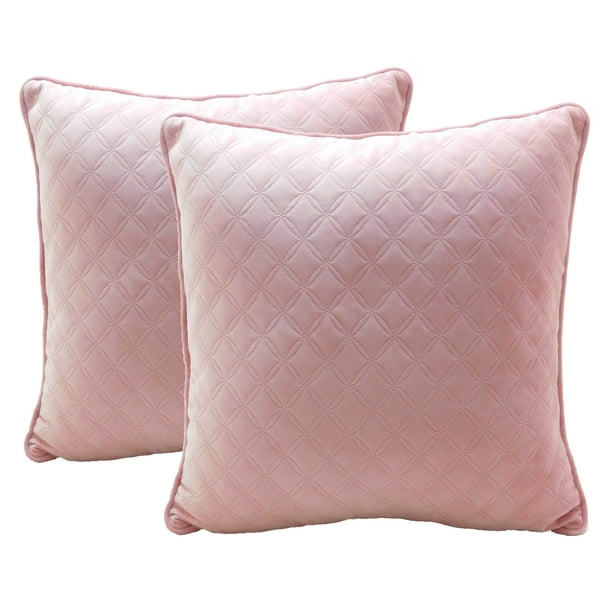 Better Homes & Gardens Quilted Velvet Decorative Square Throw Pillows