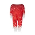 thumbnail image 5 of Christmas Family Pajamas Casual Long Sleeve Baggy T-shirt Top And Elastic Pants Matching Set Sleepwear Loungewear, 5 of 10