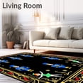 thumbnail image 2 of ODIKA 8'x10' Machine Washable Non-Slip Area Rug, Enchanted Nutcracker Ballet Protective Backing High Traffic Rug with Pad, Black, 624604, 2 of 8