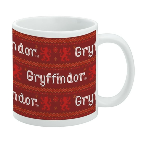 Harry Potter Gryffindor Sweater with Words Pattern White Mug