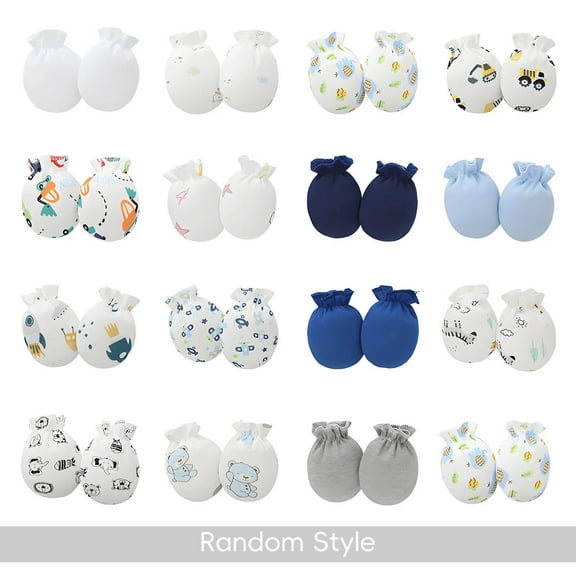 TELOLY 16 Pairs Baby Mittens,Soft Newborn Mittens No Scratch with Elastic Wrist,Baby Mittens for 0-6 Months Baby Girls and Boys,Random style