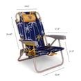 thumbnail image 6 of Banana Boat Backpack Beach Chair - Lightweight Aluminum Folding Chair for Adults 5-Position with Lay Flat Adjustable Recline, Headrest Pillow, Insulated Back Pocket & Cup Holder, 6 of 6