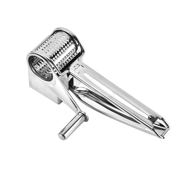 Hearth & Gear Stainless Steel Hand Held Rotating Grater Easily Use Hand Crank Grinder Or Slicer For Grating Hard Cheese Chocolate And More Small Cheese Grater Flat Garlic Grater Pottery Foot Greater