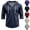 Navy, variant on HAJWOH Men's Hoodies 3/4 Sleeve Workout Beach Shirts Vneck Breathable with Drawstring Sweatshirt