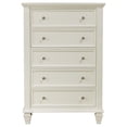 thumbnail image 3 of Sandy Beach 5-drawer Bedroom Chest Cream White, 3 of 11