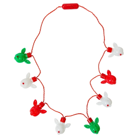 LUV HER Rudolph the Red Nosed Reindeer Christmas Light Up Holiday Necklace, Ages 3