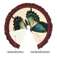 thumbnail image 2 of Kdxio Blue Black Butterfly Art Print Christmas Tree Skirt Christmas Xmas Tree Skirts Mat for New Year Holiday Christmas Party Decorations-30", 2 of 6