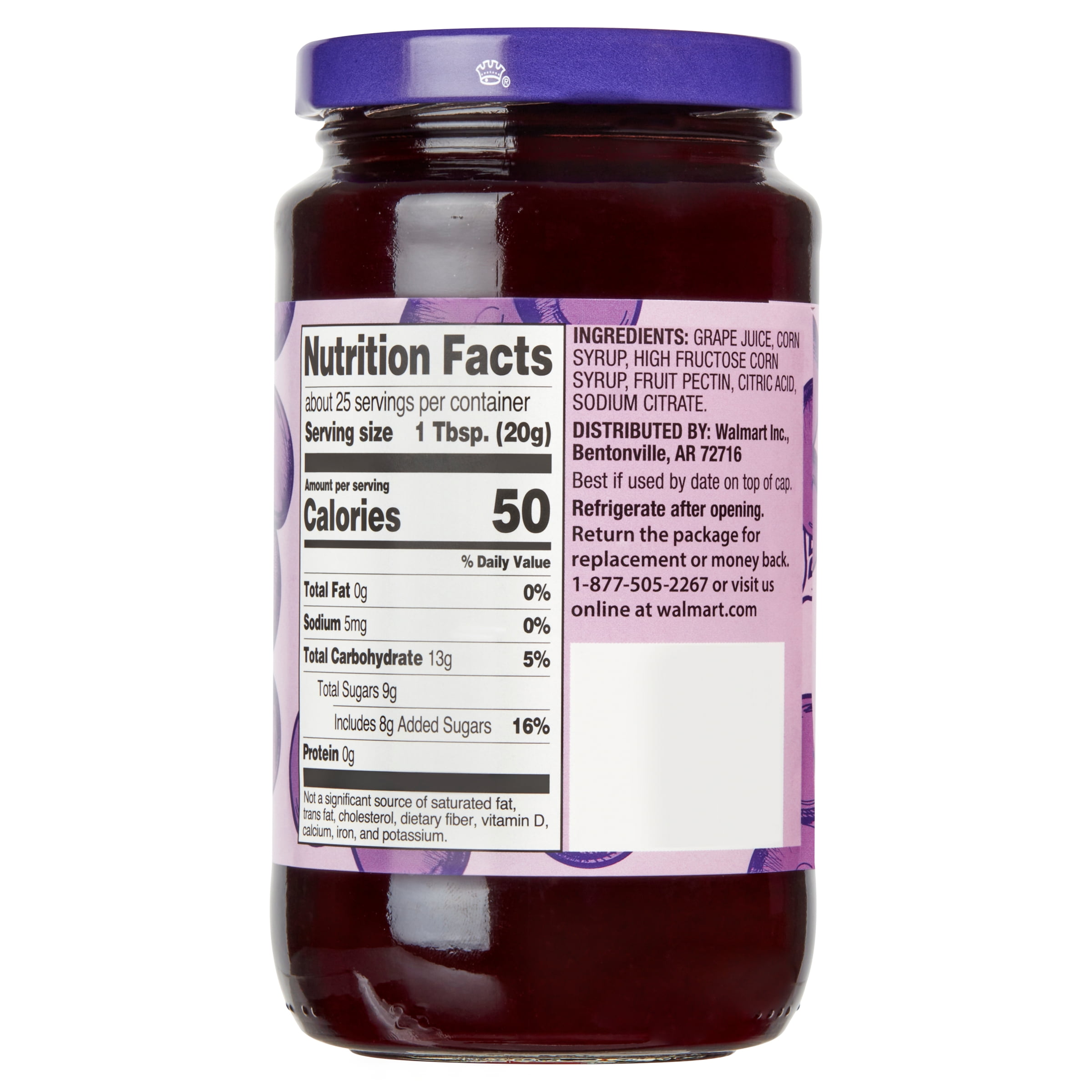 (12 pack) Great Value Concord Grape Jelly, 18 oz