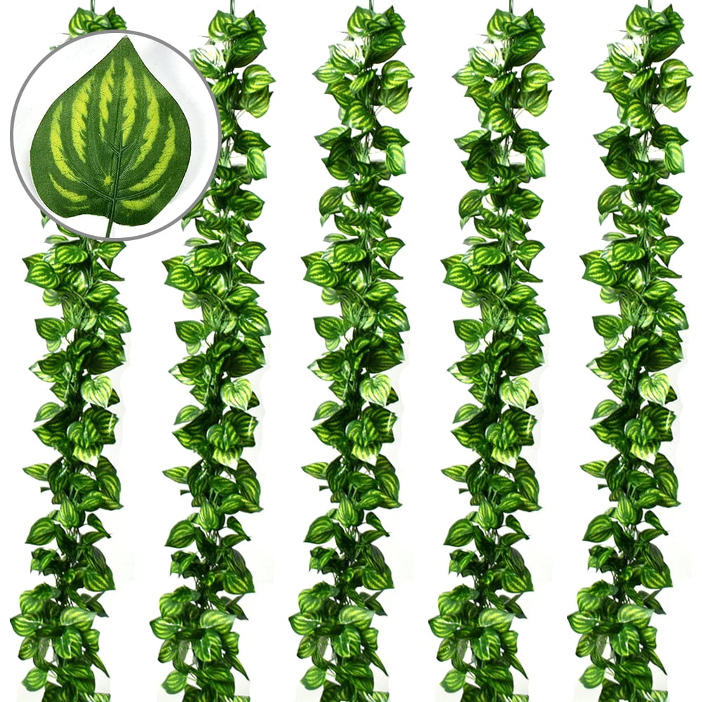 5 Pack Artificial Plants Garland, 38FT Hanging Greenery Vines with