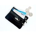 thumbnail image 3 of Black Genuine Leather Men's Coin Purse Change Card Holder Front Pocket Keychain, 3 of 11