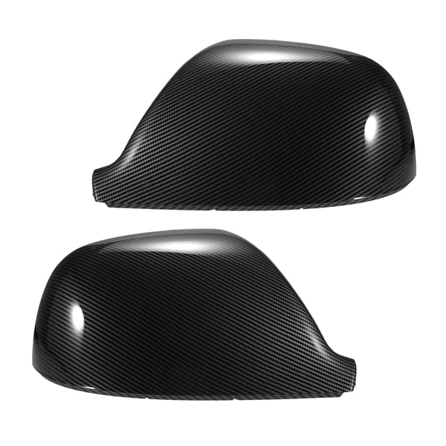 Cubierta de espejo retrovisor trasero de coche, tapa de reemplazo de fibra de carbono negra para Volkswagen Transporter T5 T6