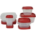 thumbnail image 2 of Rubbermaid Food Storage Containers With Vented Lids – 4-Pc Set, BPA-Free Plastic, Red, Made In USA 2 of 5