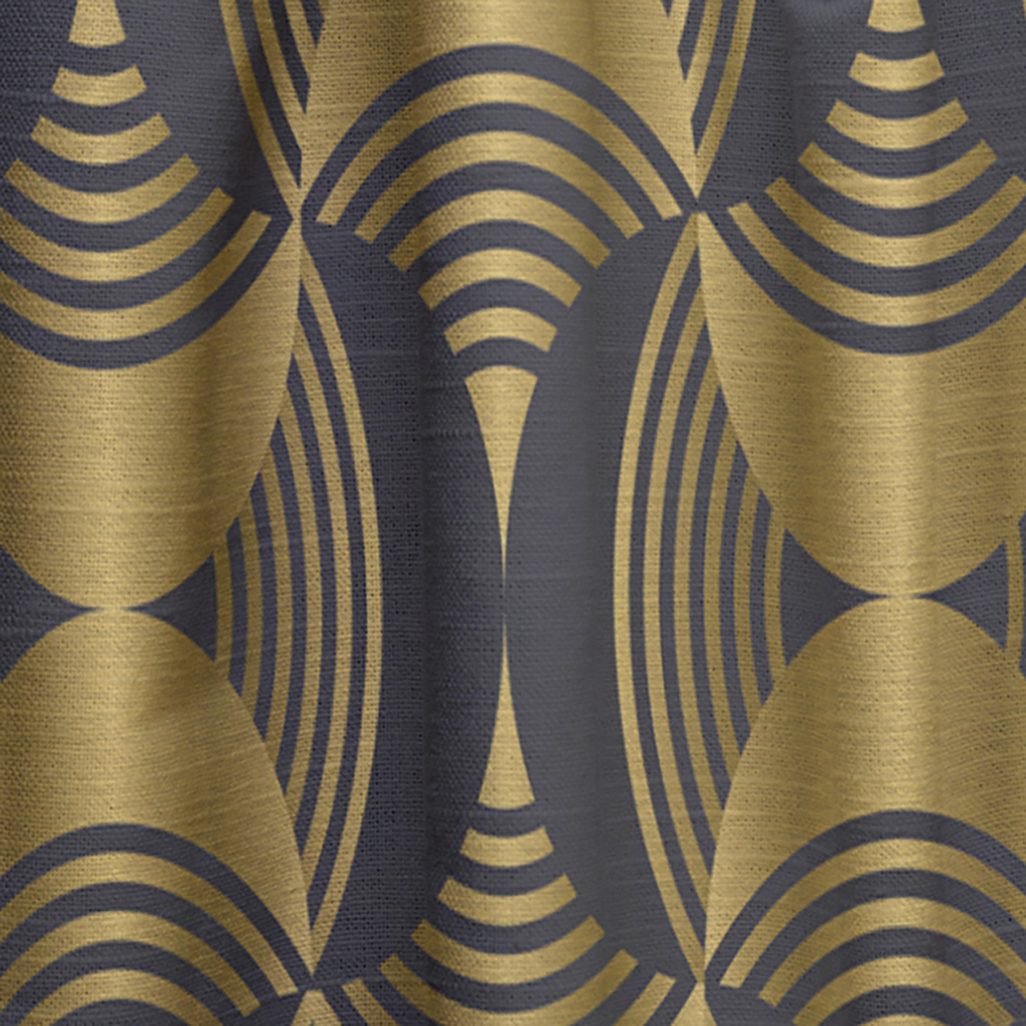 Designart 'Art Deco Style Retro Pattern' Mid-Century Modern Curtain Panel