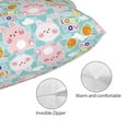 thumbnail image 3 of Pofeuu Love You Rabbit Print Polyester Microfiber Plush Pillowcases, Super Soft and Cozy Pillow Case Covers with Envelop Closure（Pillow core not included）-16"x24", 3 of 6
